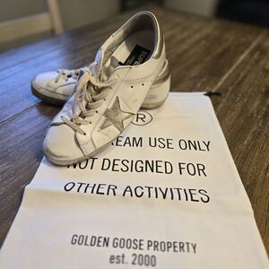 Golden Goose Super Star size 39 white silver gold